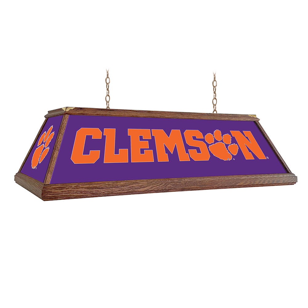 Clemson Tigers: Premium Wood Pool Table Light