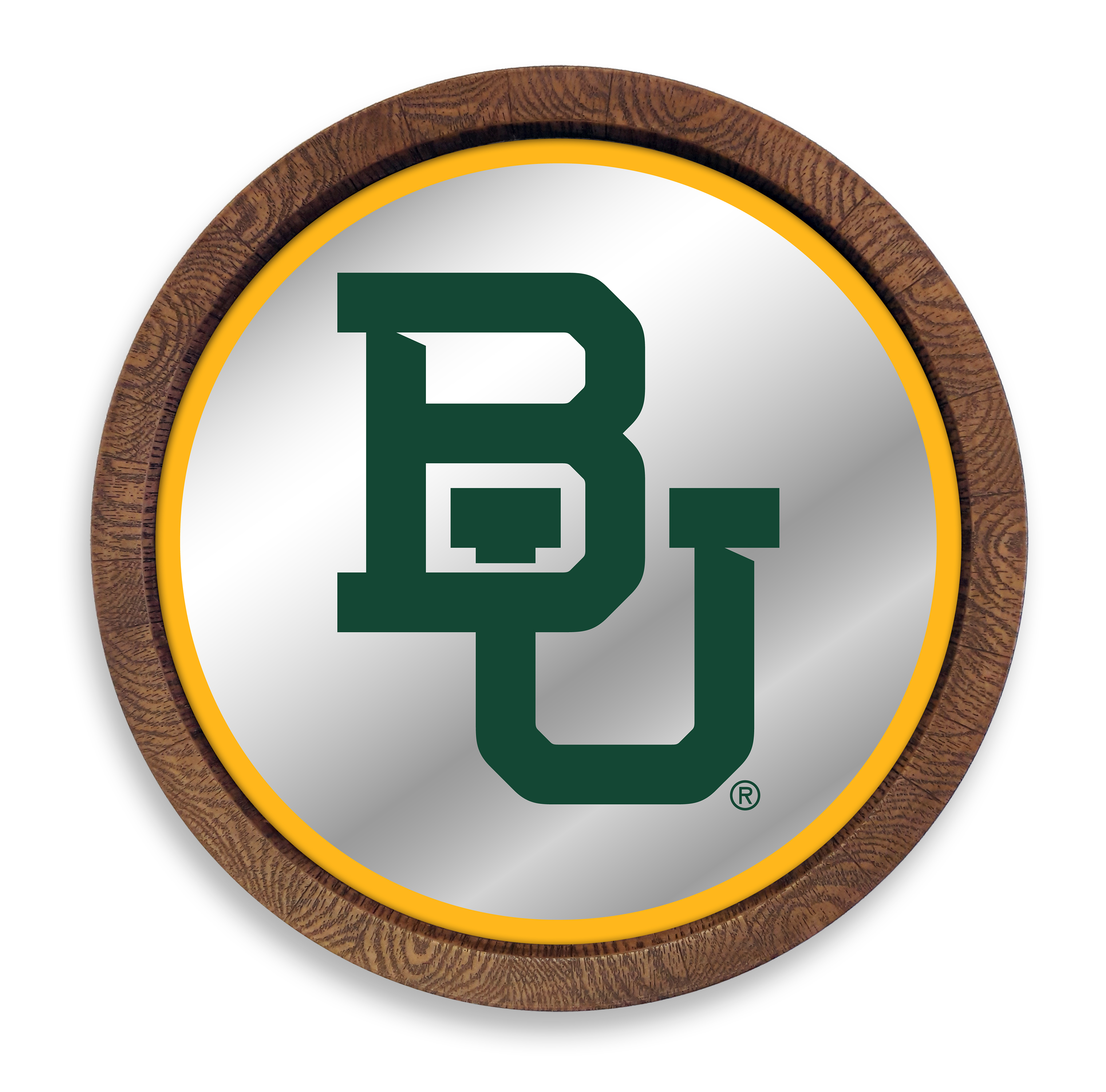 Baylor Bears: "Faux" Barrel Top Mirrored Wall Sign  