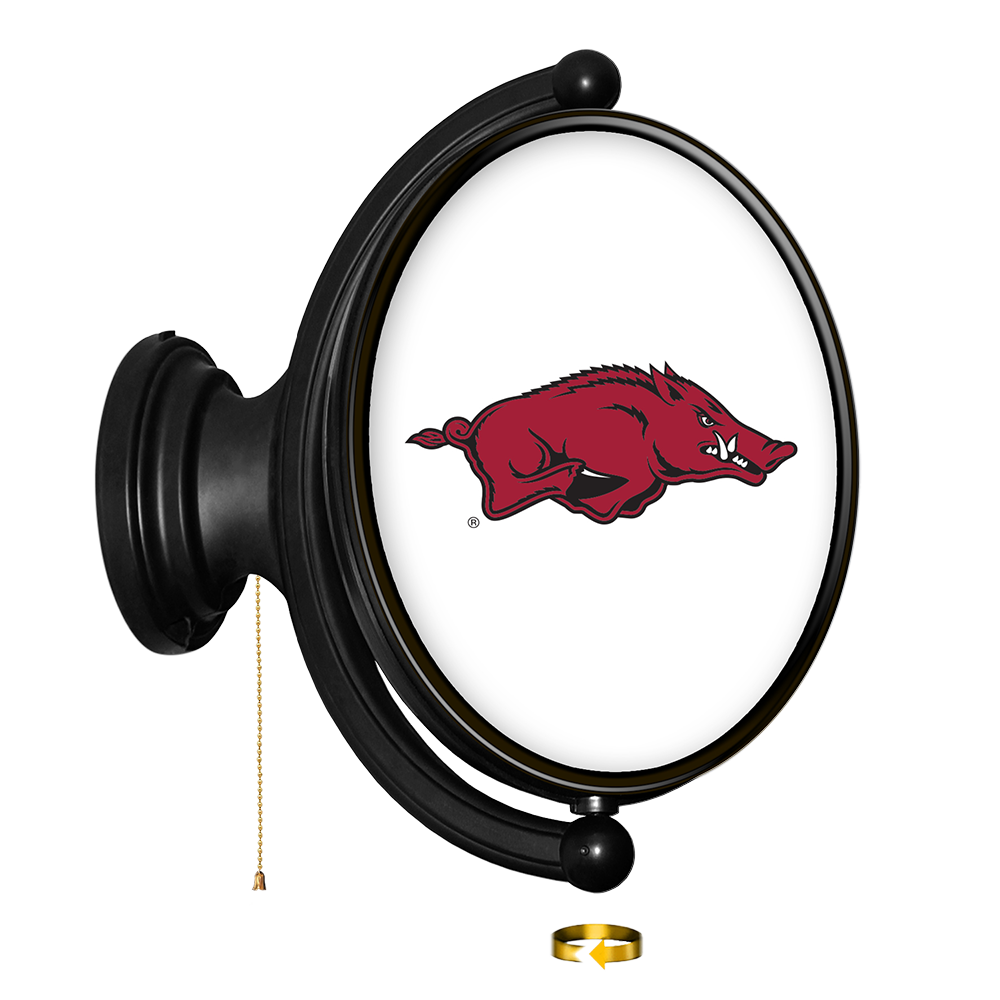 Arkansas Razorbacks: Original Oval Rotating Lighted Wall Sign