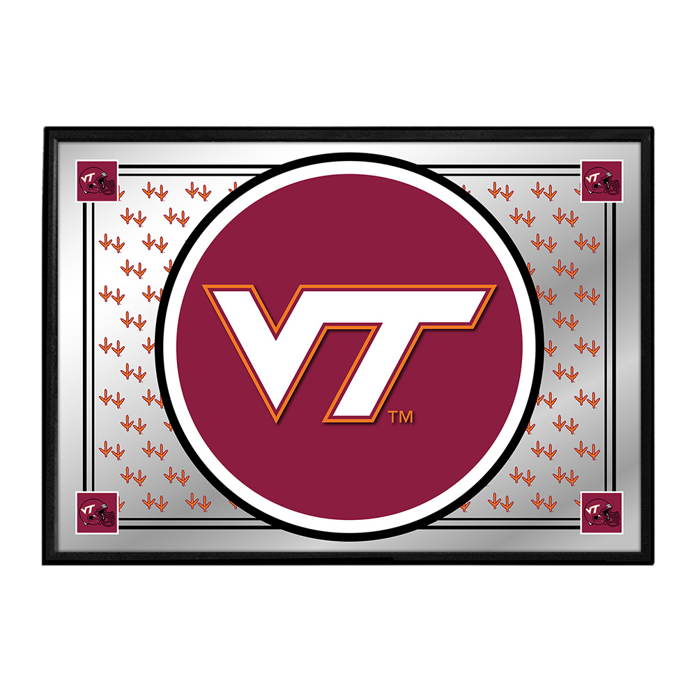 Virginia Tech Hokies: Team Spirit - Framed Mirrored Wall Sign