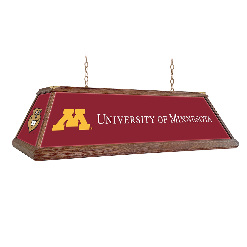 Minnesota Golden Gophers: Premium Wood Pool Table Light