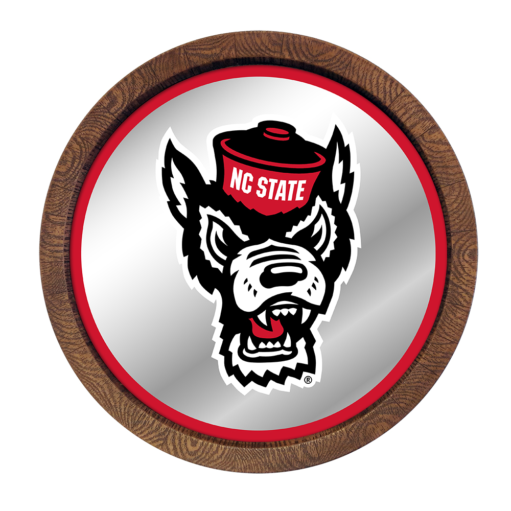 NC State Wolfpack: Mascot - Mirrored Barrel Top Mirrored Wall Sign