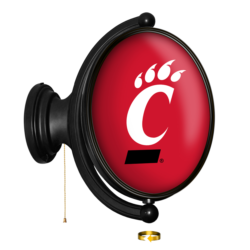 Cincinnati Bearcats Original Oval Rotating Lighted Wall Sign