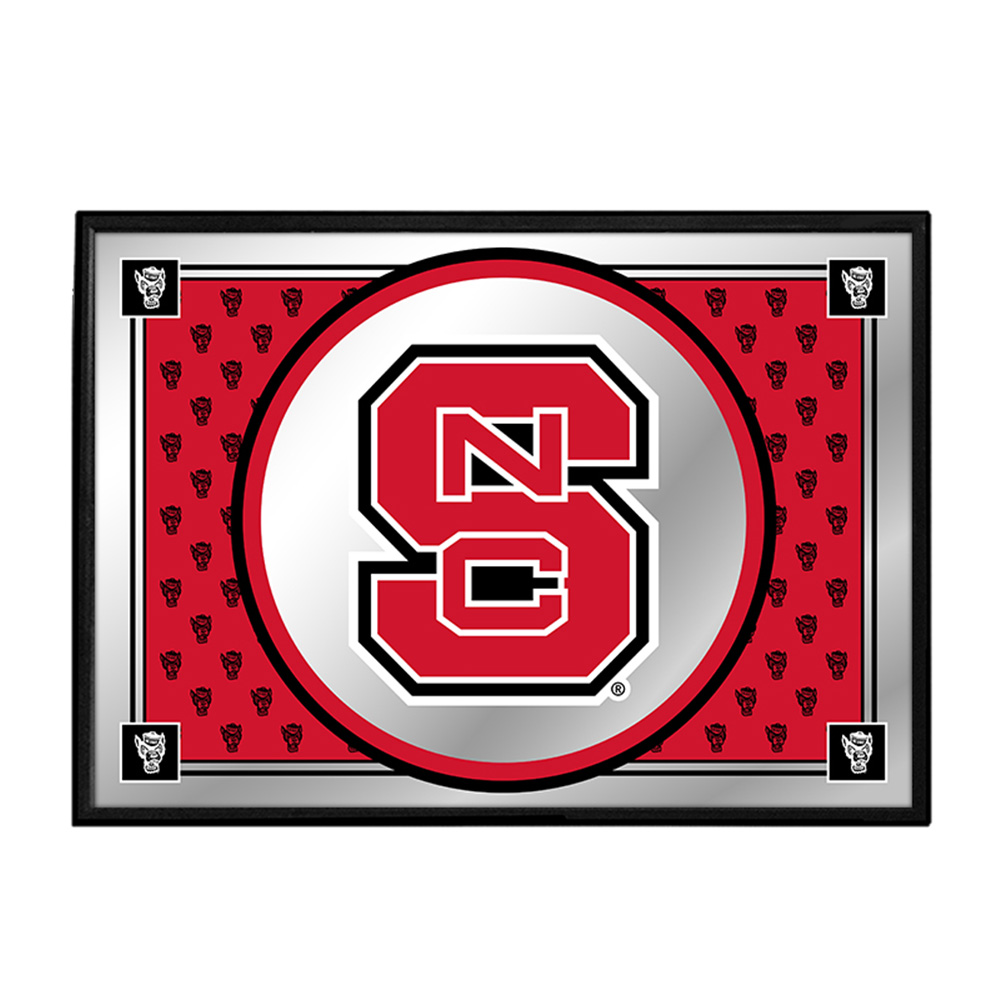 NC State Wolfpack: Team Spirit - Framed Mirrored Wall Sign
