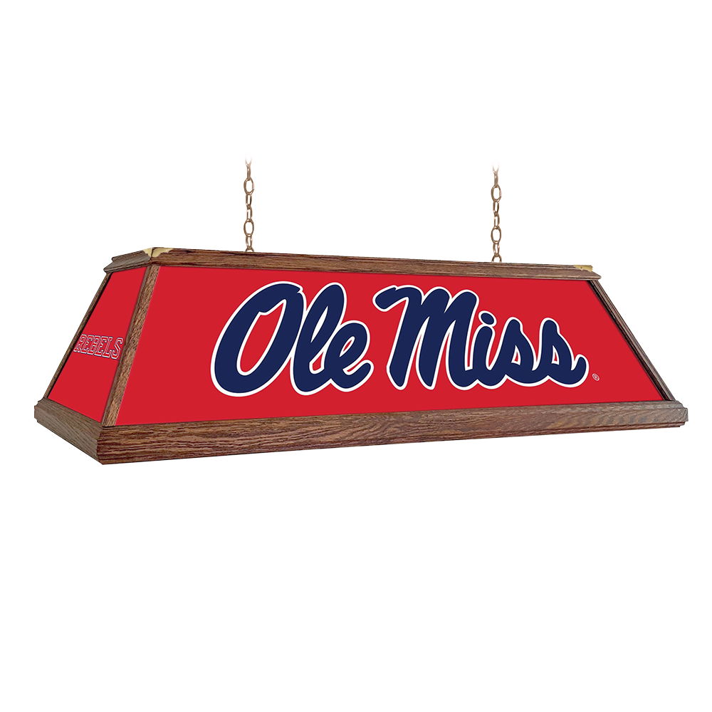 Ole Miss Rebels Premium Wood Pool Table Light