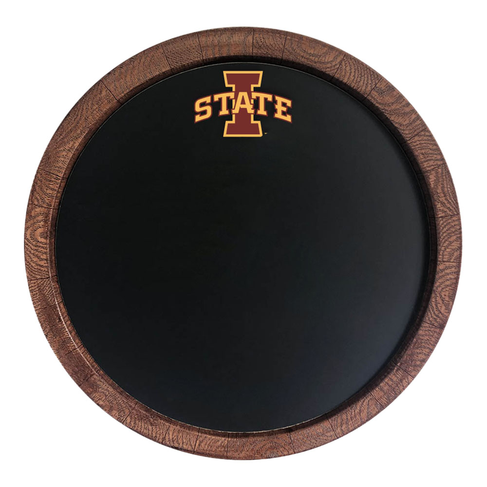 Iowa State Cyclones: Chalkboard Round "Faux" Barrel Top Sign  