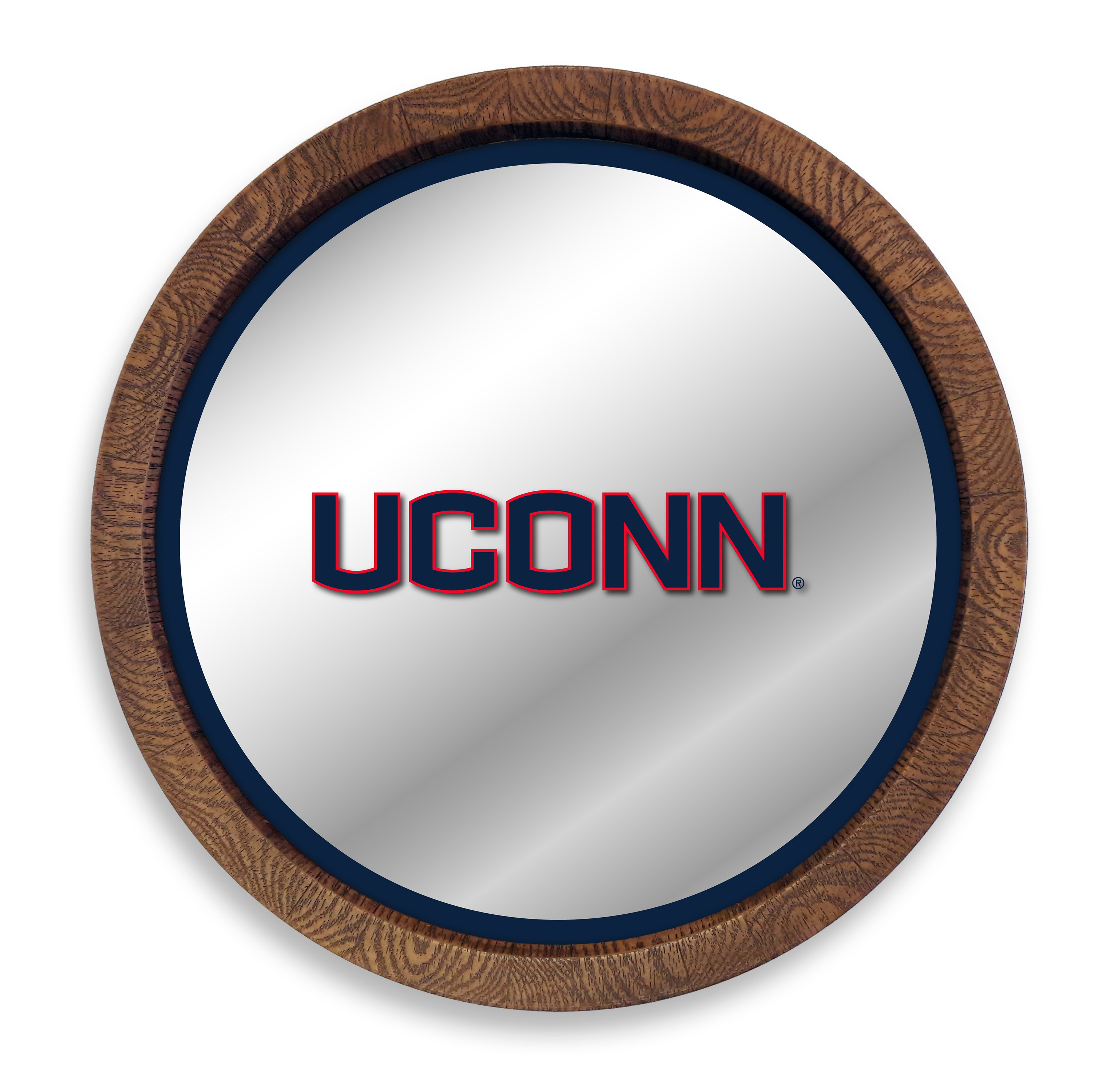 UConn Huskies: "Faux" Barrel Top Mirrored Wall Sign  