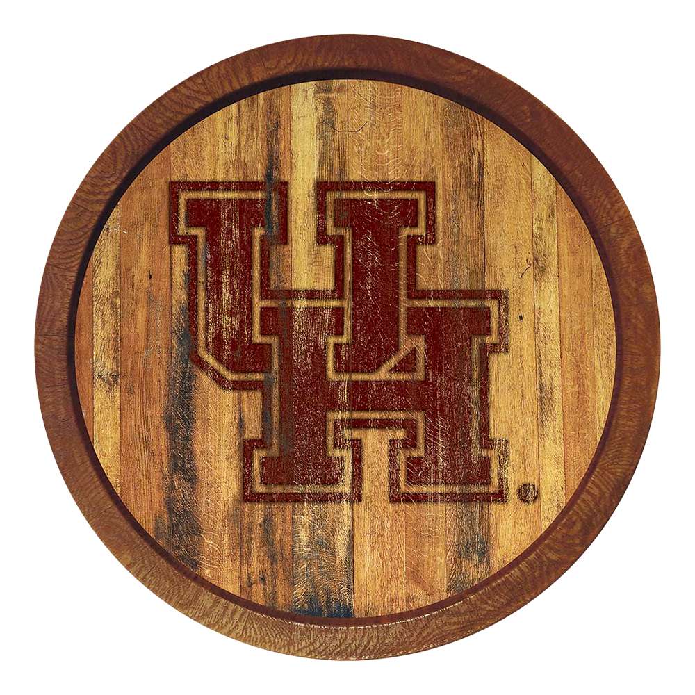 Houston Cougars Branded "Faux" Barrel Top Sign  