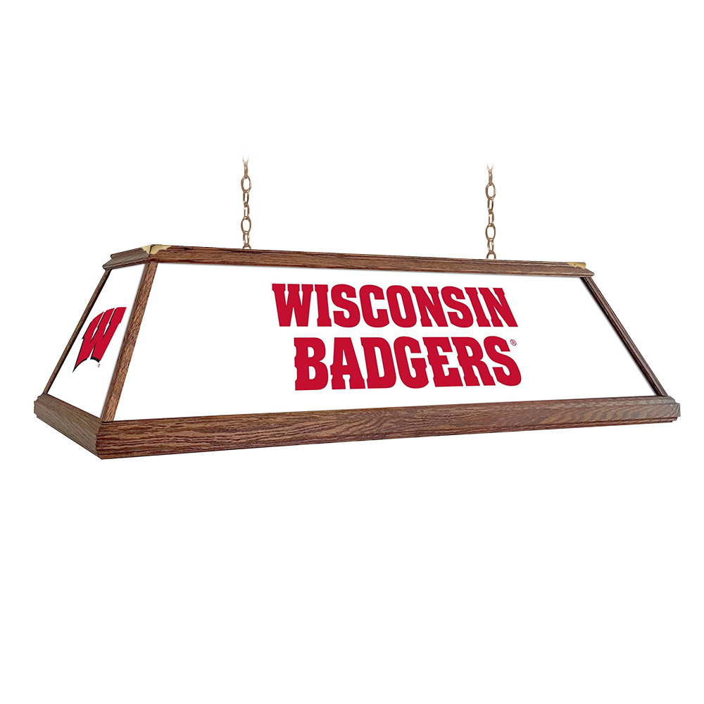 Wisconsin Badgers: Premium Wood Pool Table Light