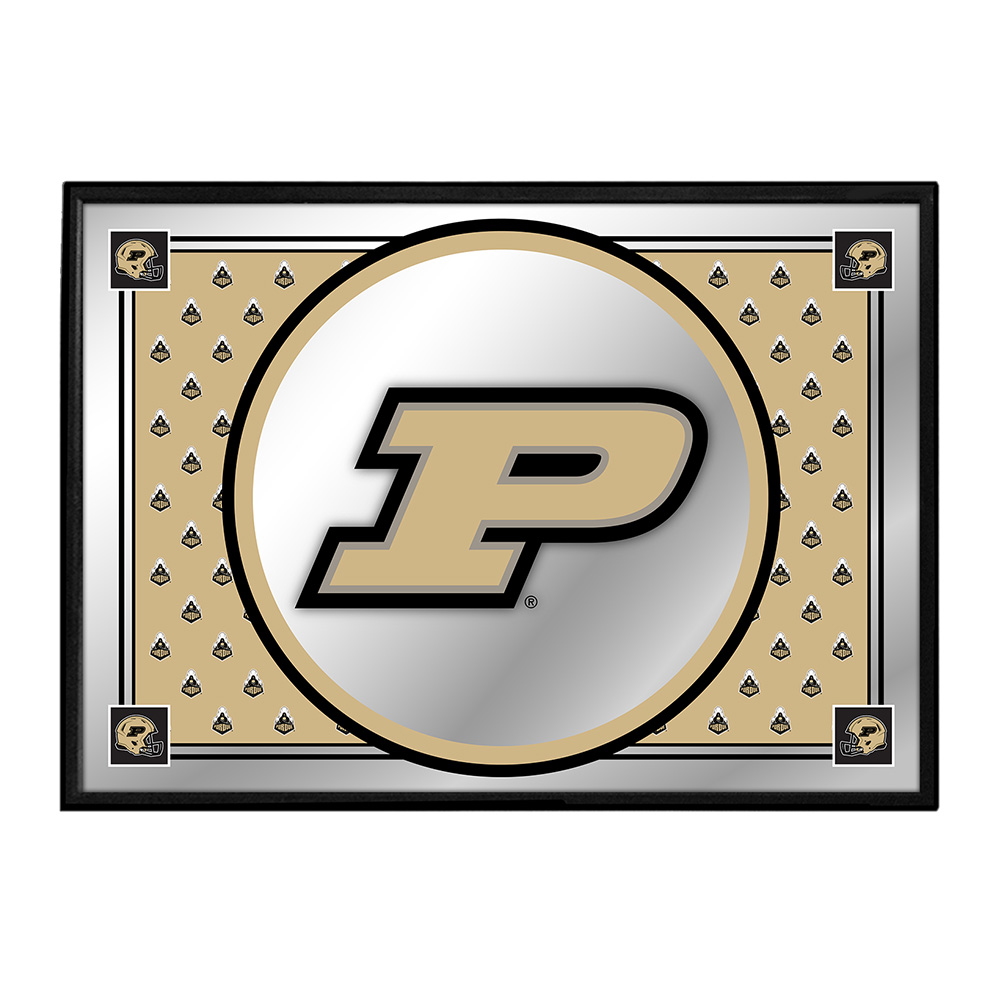 Purdue Boilermakers Team Spirit - Framed Mirrored Wall Sign