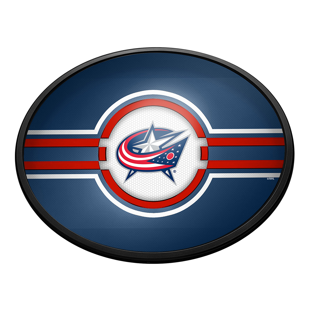 Columbus Blue Jackets: Oval Slimline Lighted Wall Sign