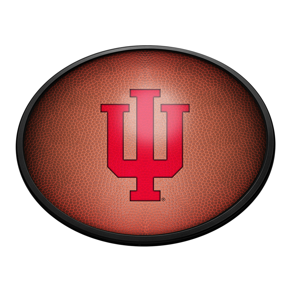 Indiana Hoosiers: Pigskin - Oval Slimline Lighted Wall Sign
