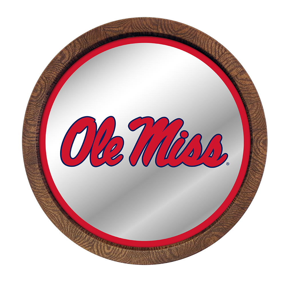 Ole Miss Rebels Mirrored Barrel Top Mirrored Wall Sign