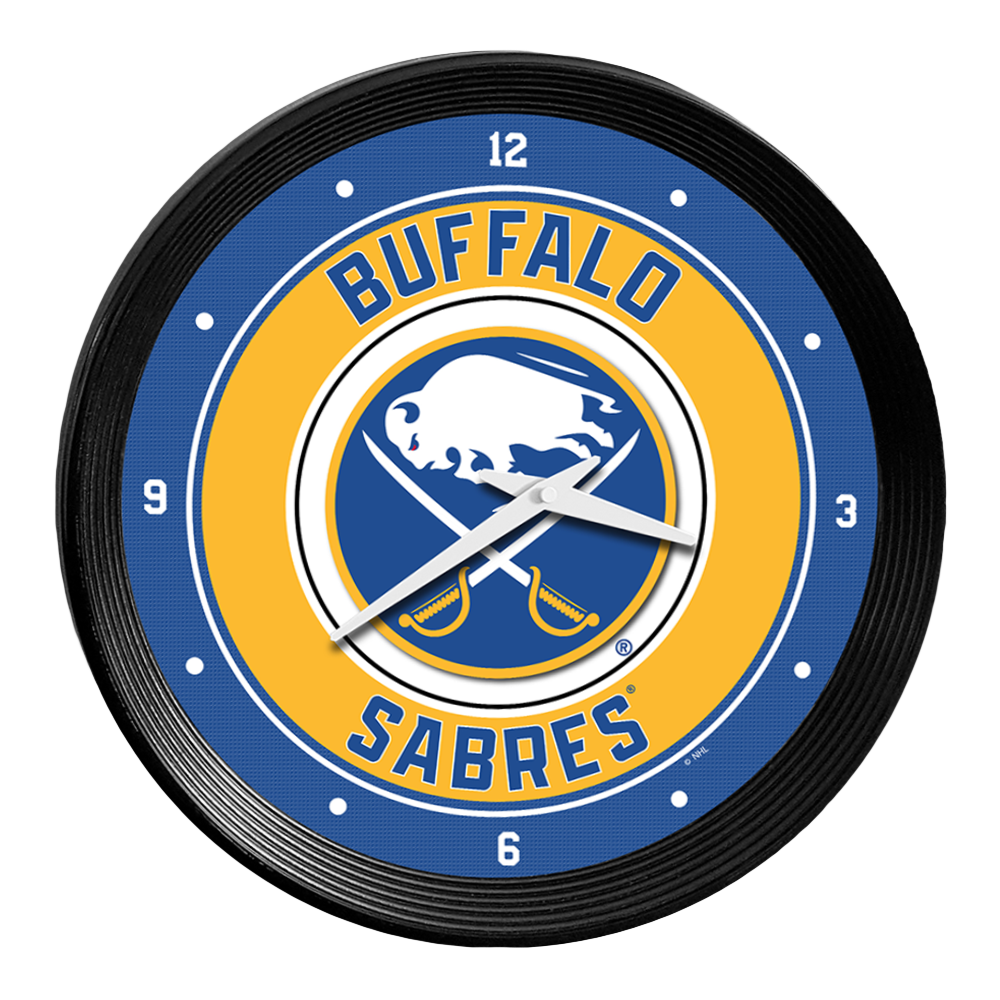 Buffalo Sabres Ribbed Frame Wall Clock