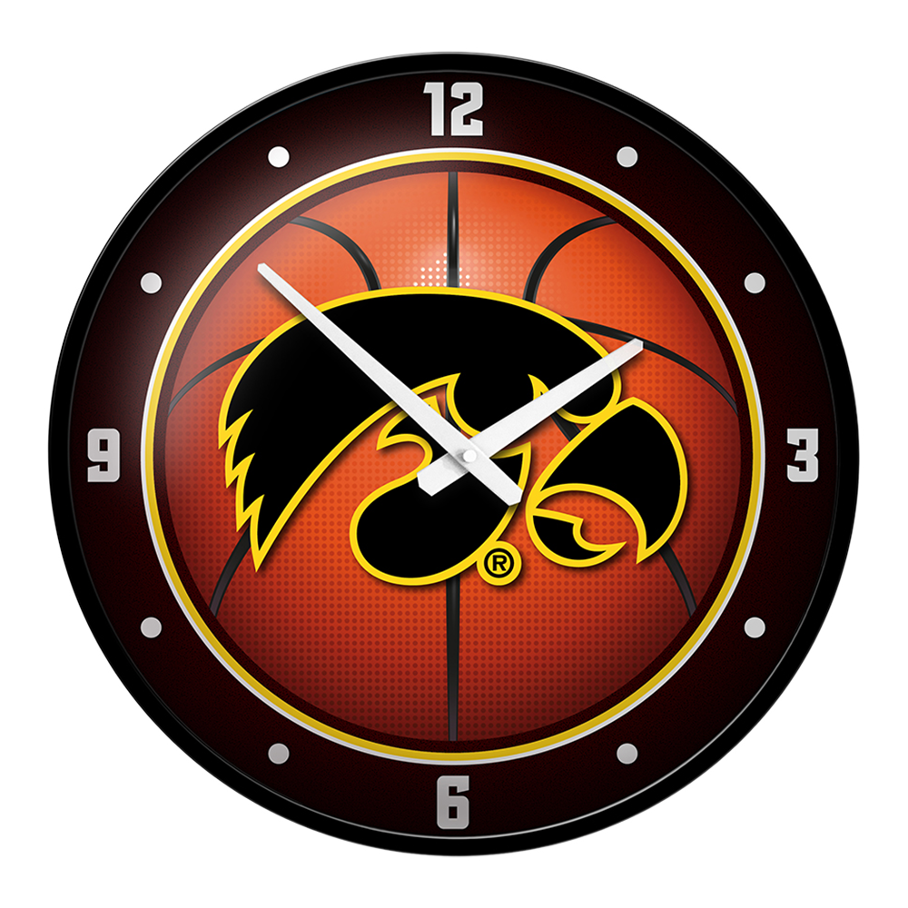 Iowa Hawkeyes: Basketball - Modern Disc Wall Clock