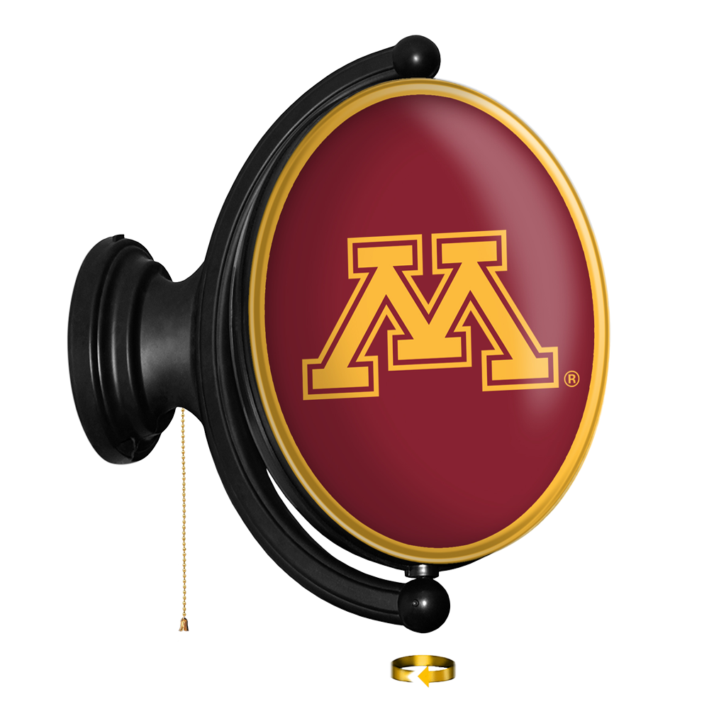 Minnesota Golden Gophers: Original Oval Rotating Lighted Wall Sign