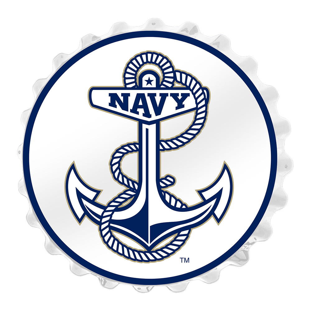 Navy Midshipmen Anchor - Bottle Cap Wall Sign