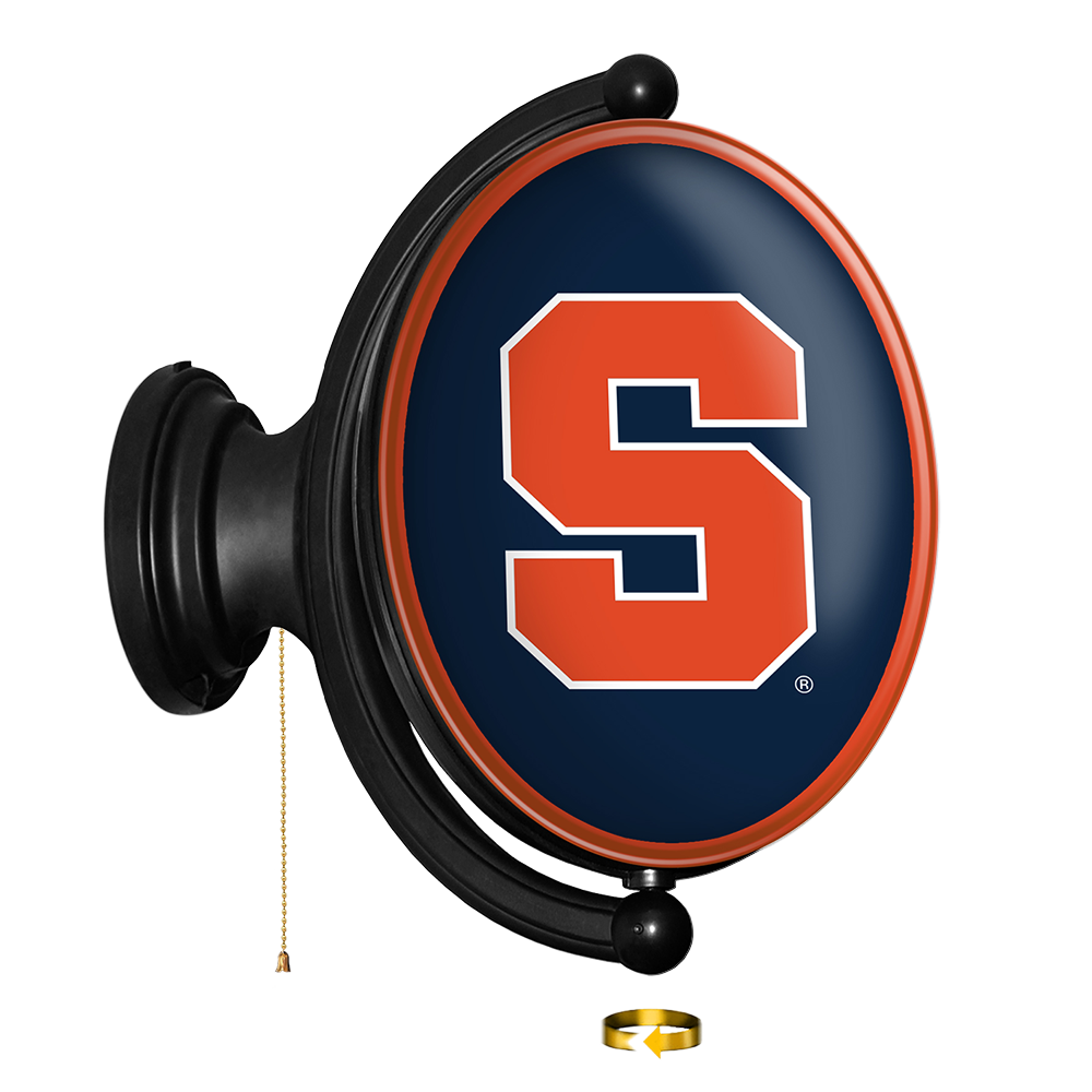 Syracuse Orange: Original Oval Rotating Lighted Wall Sign