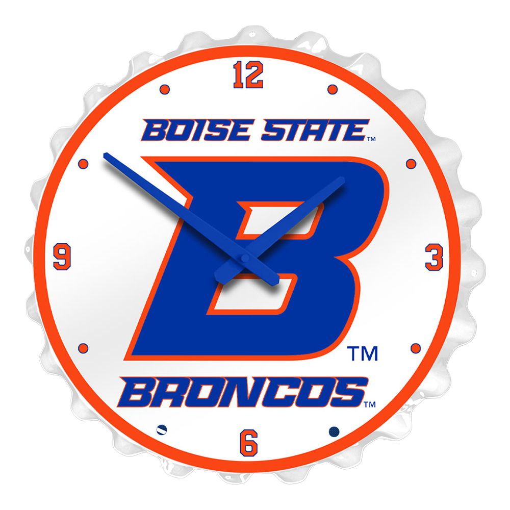 Boise State Broncos "B" Logo - Bottle Cap Wall Clock  