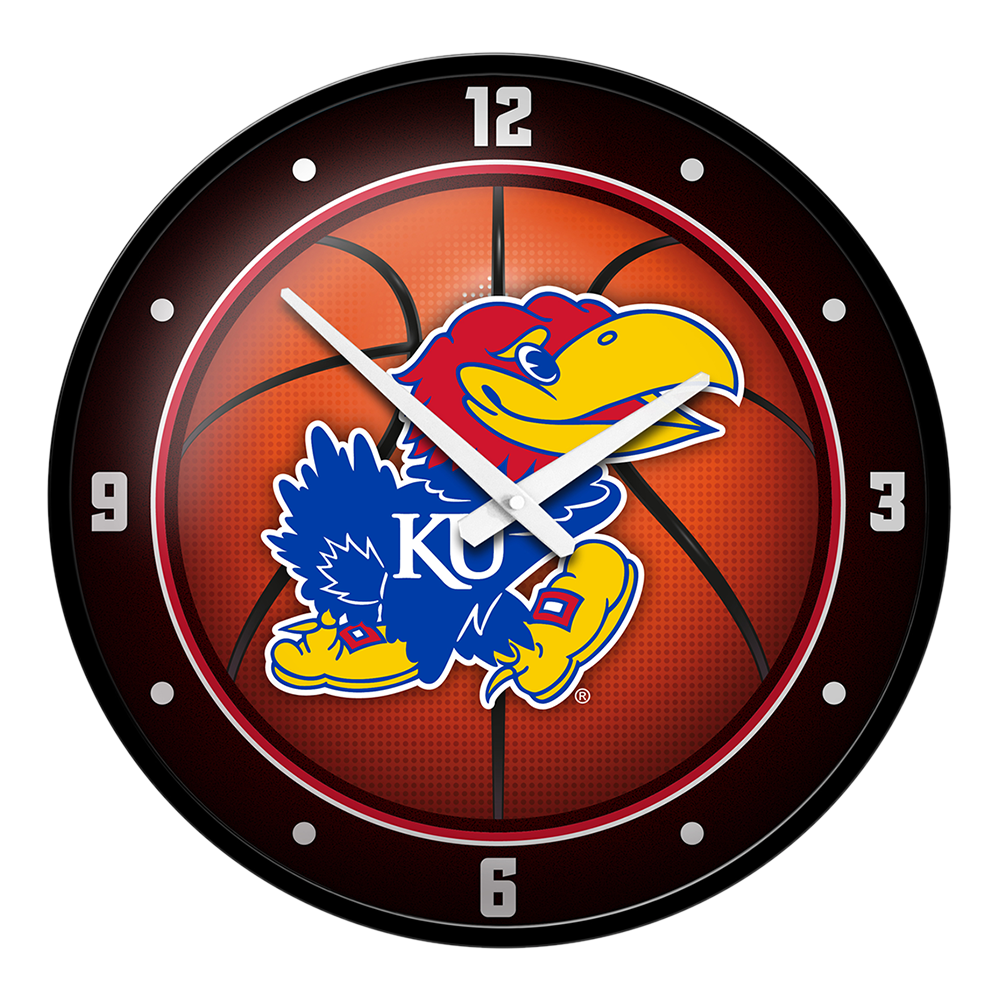 Kansas Jayhawks: Basketball - Modern Disc Wall Clock