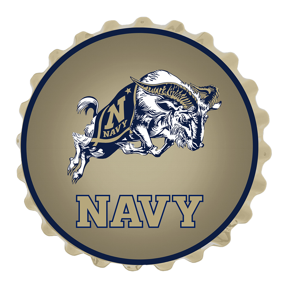 Navy Midshipmen Bill the Goat - Bottle Cap Wall Sign