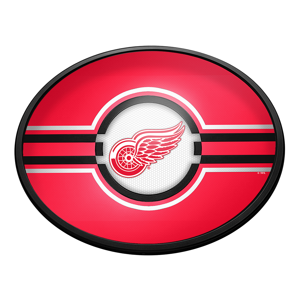 Detroit Red Wings Oval Slimline Lighted Wall Sign