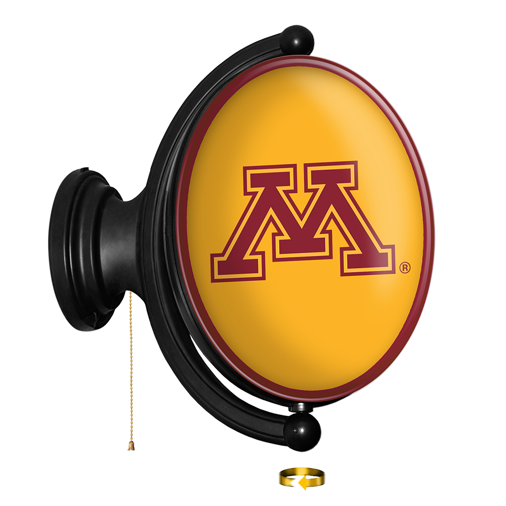 Minnesota Golden Gophers: Original Oval Rotating Lighted Wall Sign