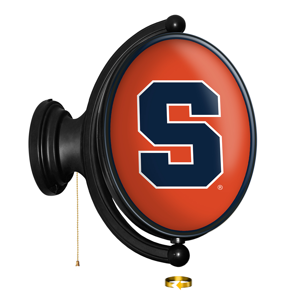 Syracuse Orange: Original Oval Rotating Lighted Wall Sign