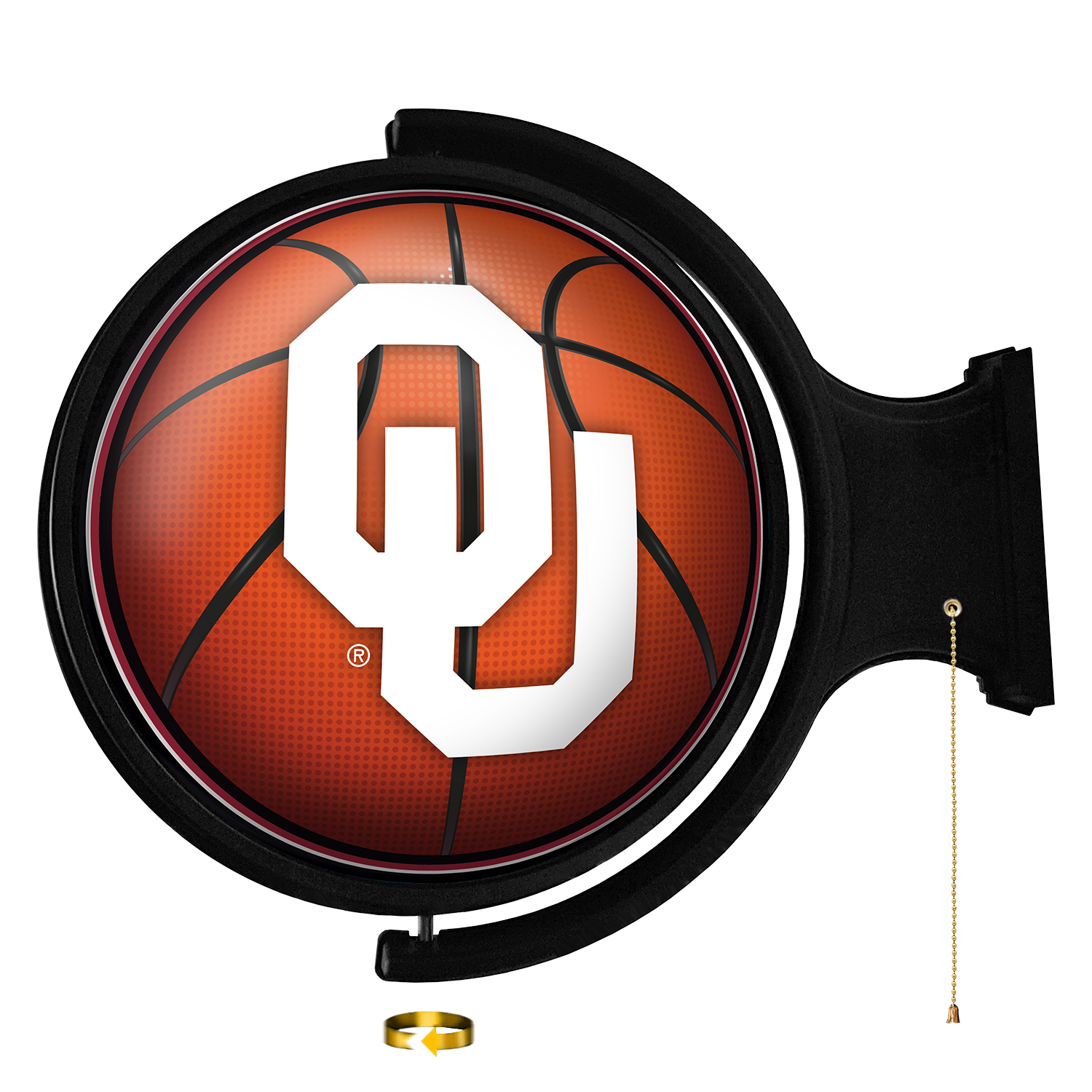 Oklahoma Sooners: Basketball - Original Round Rotating Lighted Wall Sign