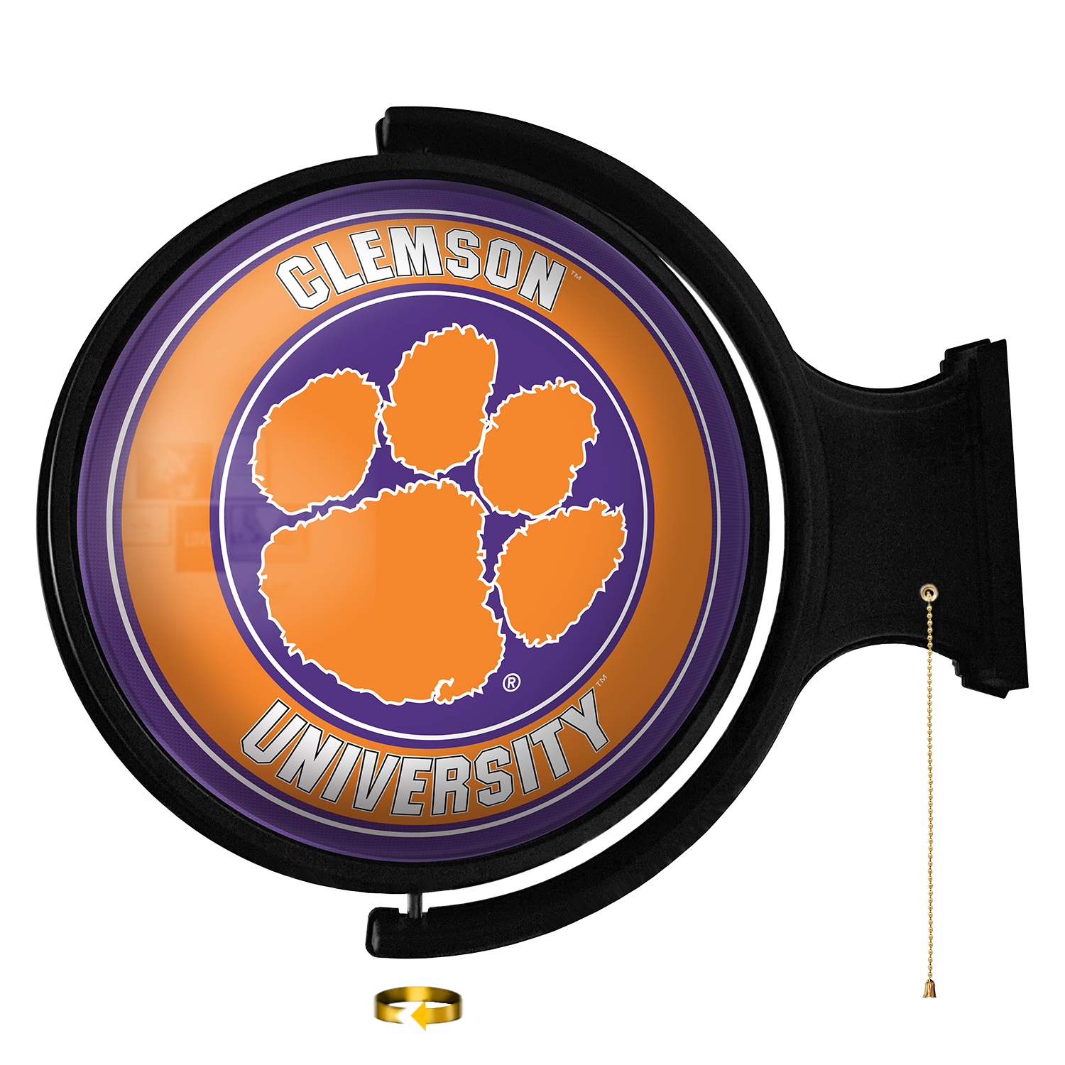 Clemson Tigers: Original Round Rotating Lighted Wall Sign