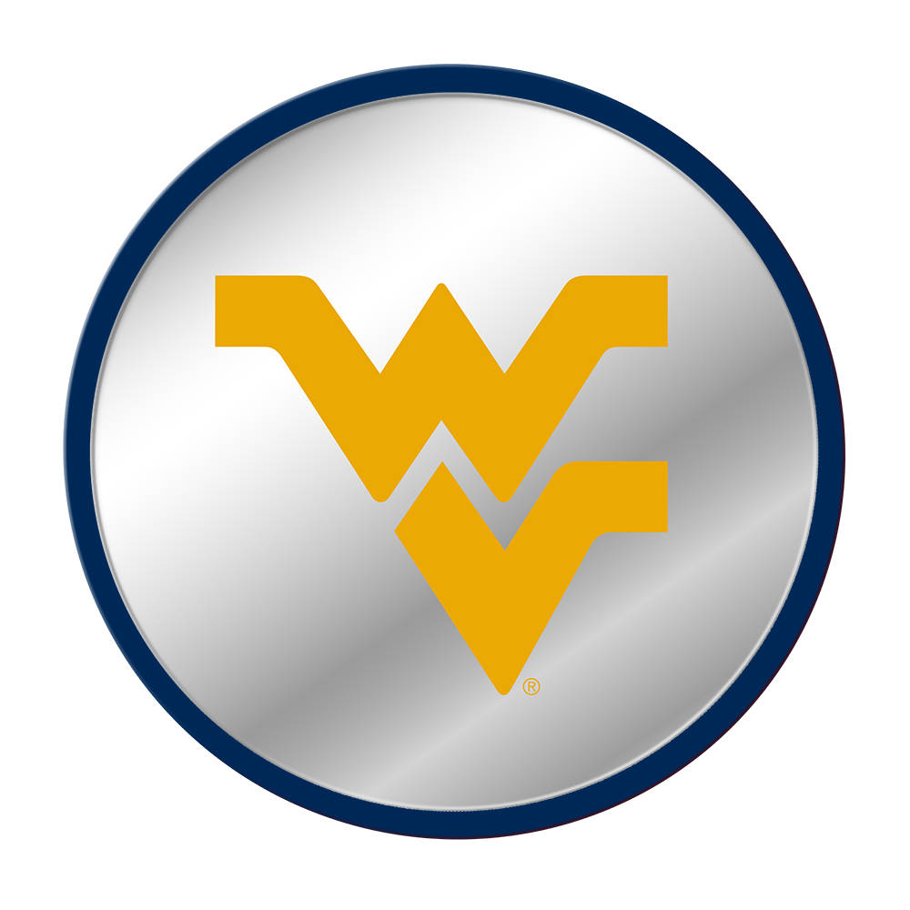 West Virginia Mountaineers: Modern Disc Mirrored Wall Sign