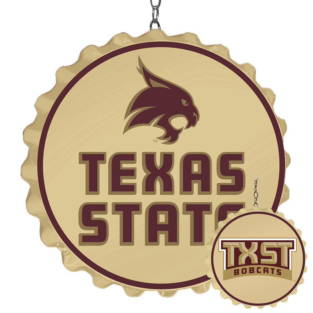 Texas State Bobcats Bottle Cap Dangler