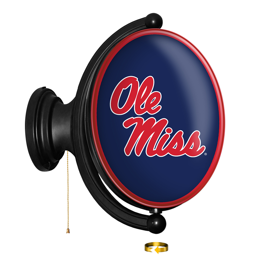 Ole Miss Rebels Original Oval Rotating Lighted Wall Sign