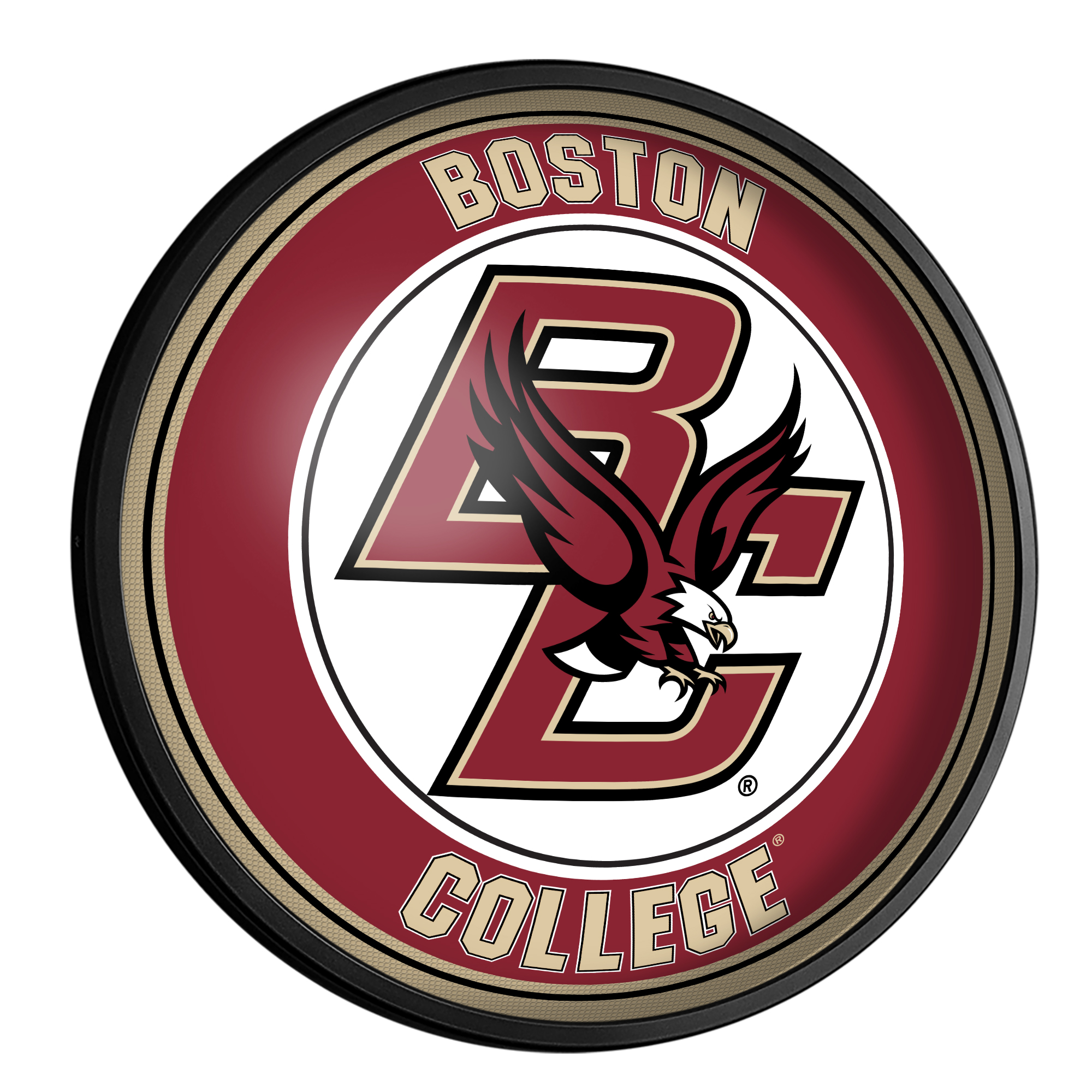 Boston College Eagles: Round Slimline Lighted Wall Sign