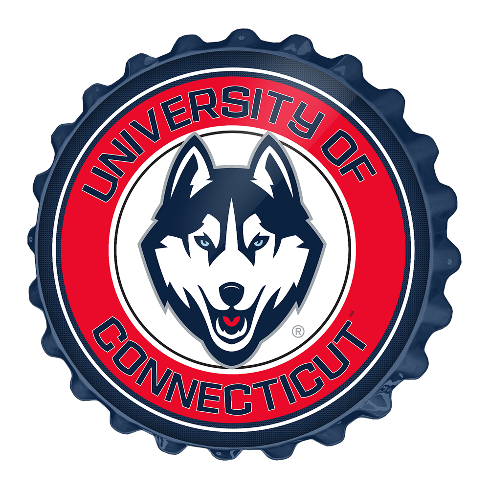 UConn Huskies Bottle Cap Wall Sign