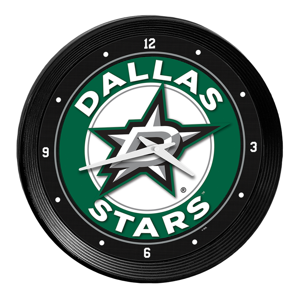 Dallas Stars: Ribbed Frame Wall Clock