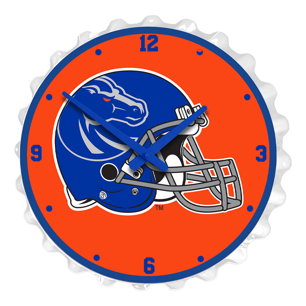 Boise State Broncos: Helmet - Bottle Cap Wall Clock