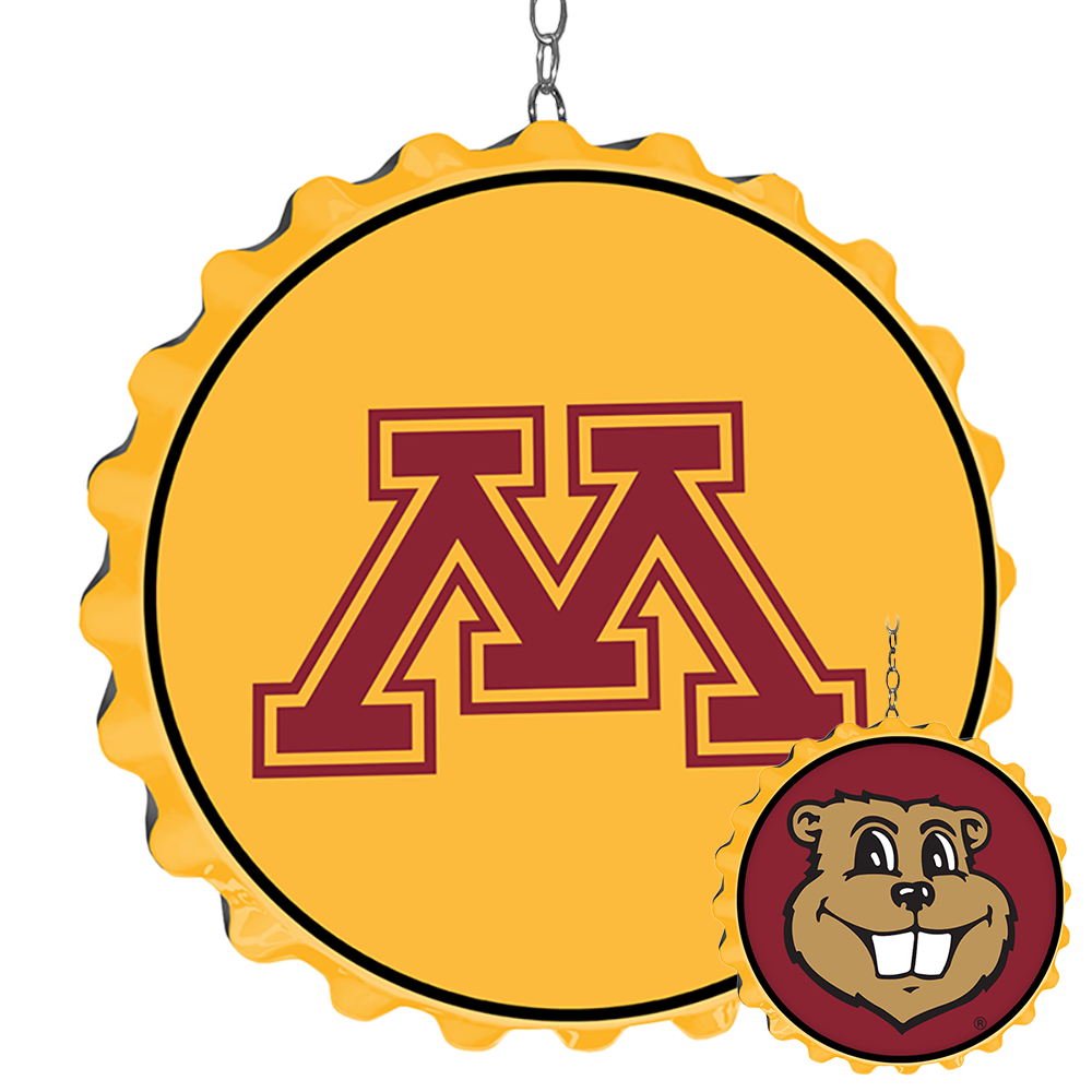 Minnesota Golden Gophers: Round Bottle Cap Dangler