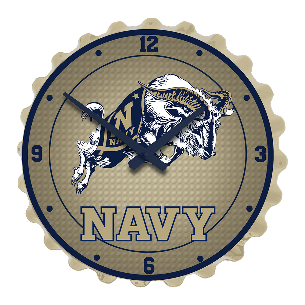 Navy Midshipmen: Bill the Goat - Bottle Cap Wall Clock