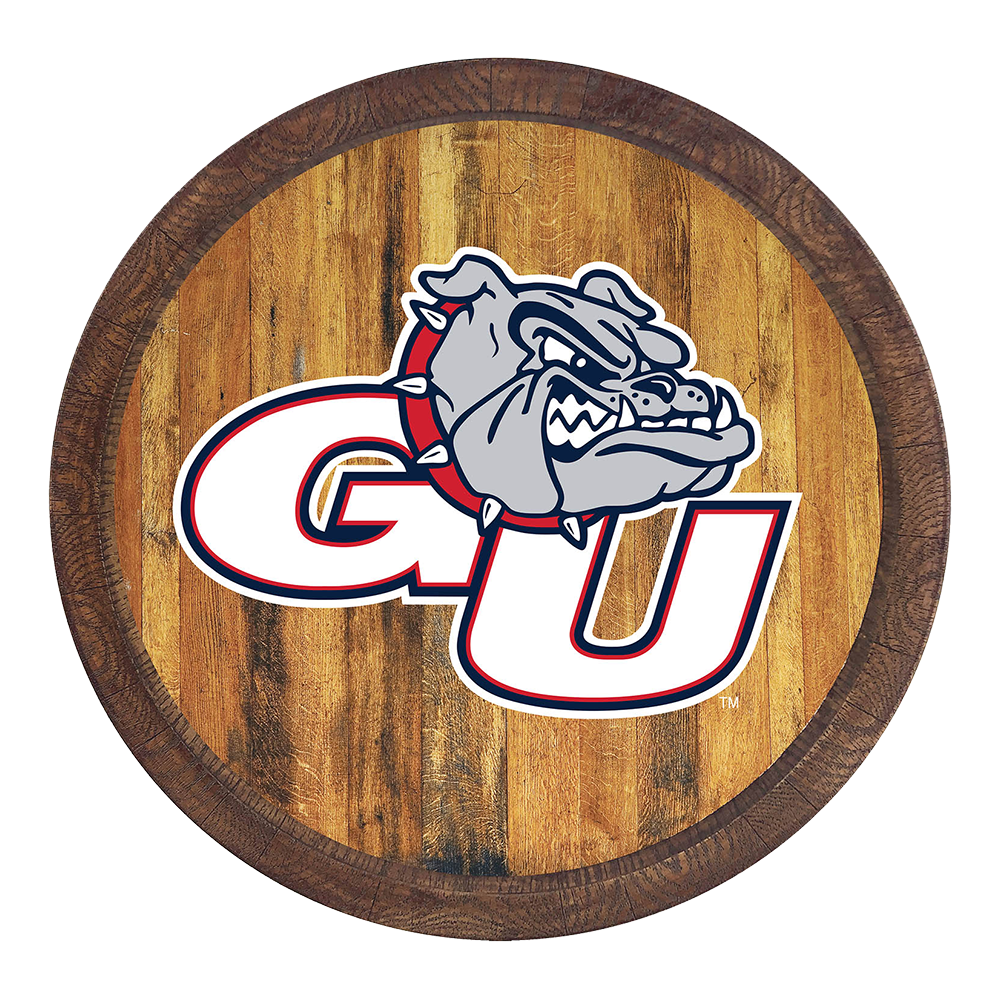 Gonzaga Bulldogs: GU - "Faux" Barrel Wall Sign  