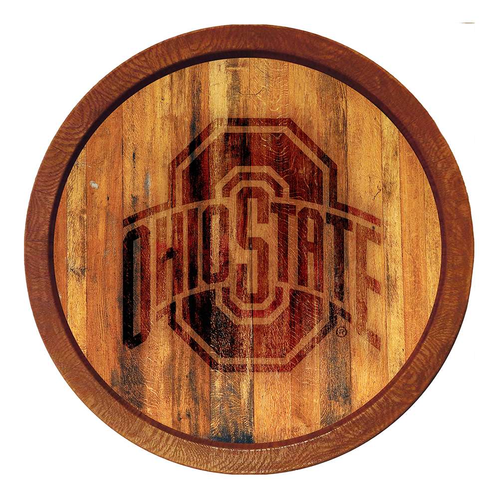 Ohio State Buckeyes: Branded "Faux" Barrel Top Sign  