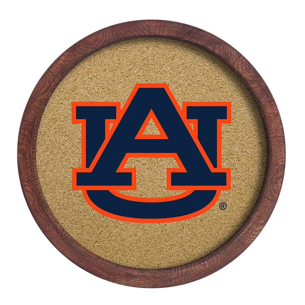 Auburn Tigers: "Faux" Barrel Framed Cork Board  