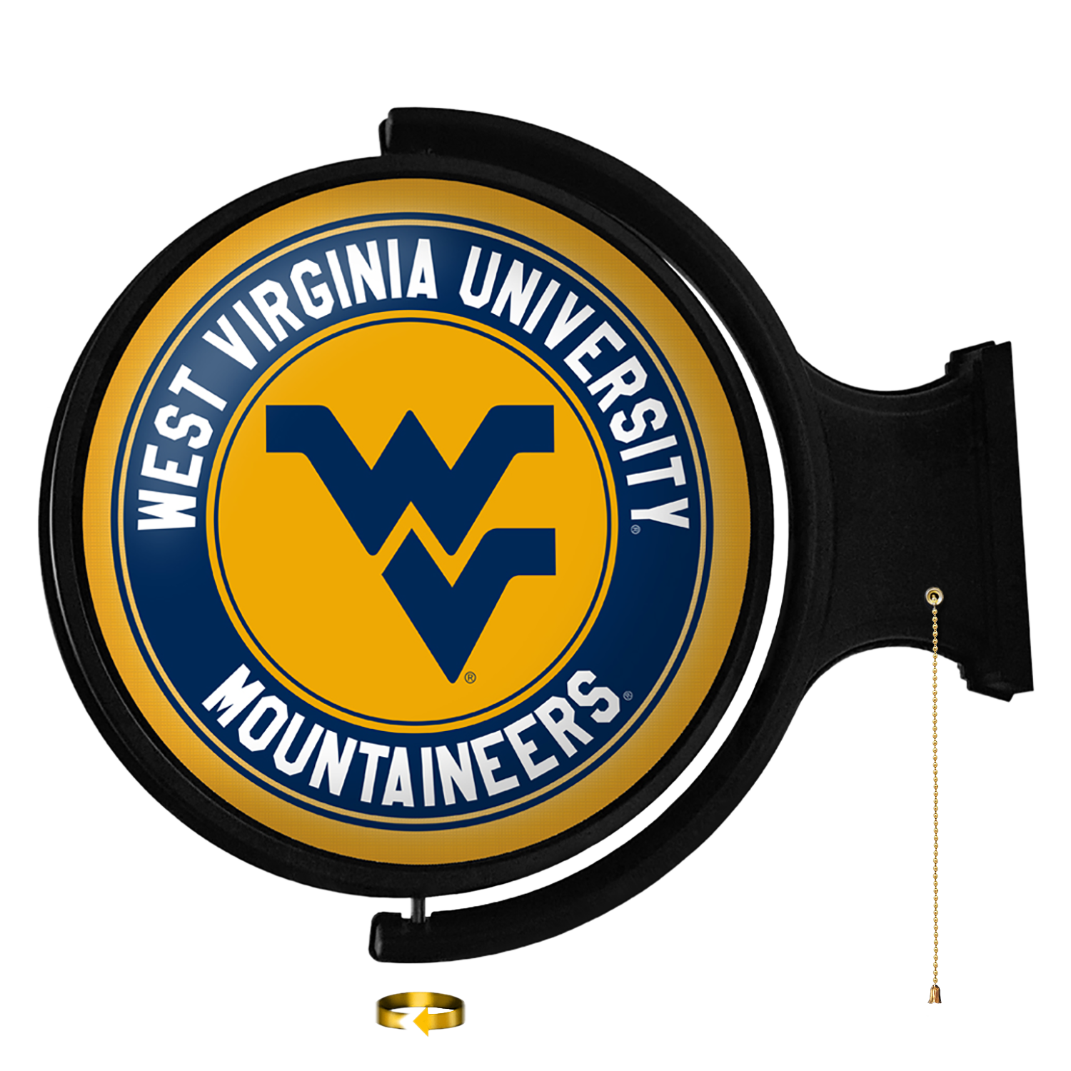 West Virginia Mountaineers: Original Round Rotating Lighted Wall Sign