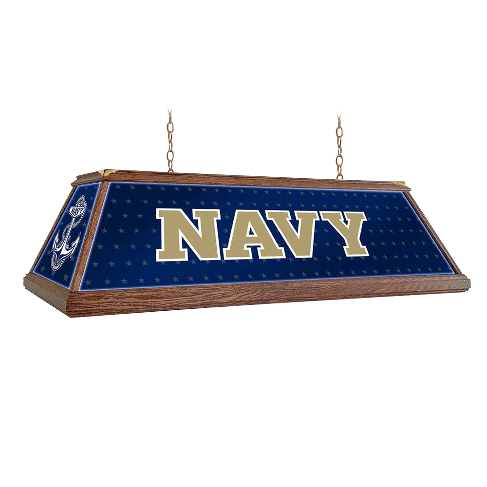 Navy Midshipmen Premium Wood Pool Table Light