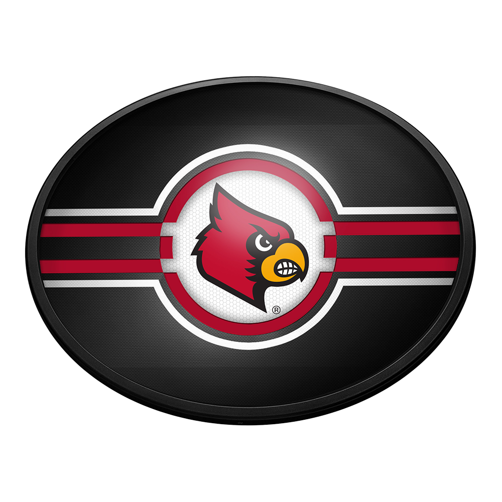Louisville Cardinals: Oval Slimline Lighted Wall Sign