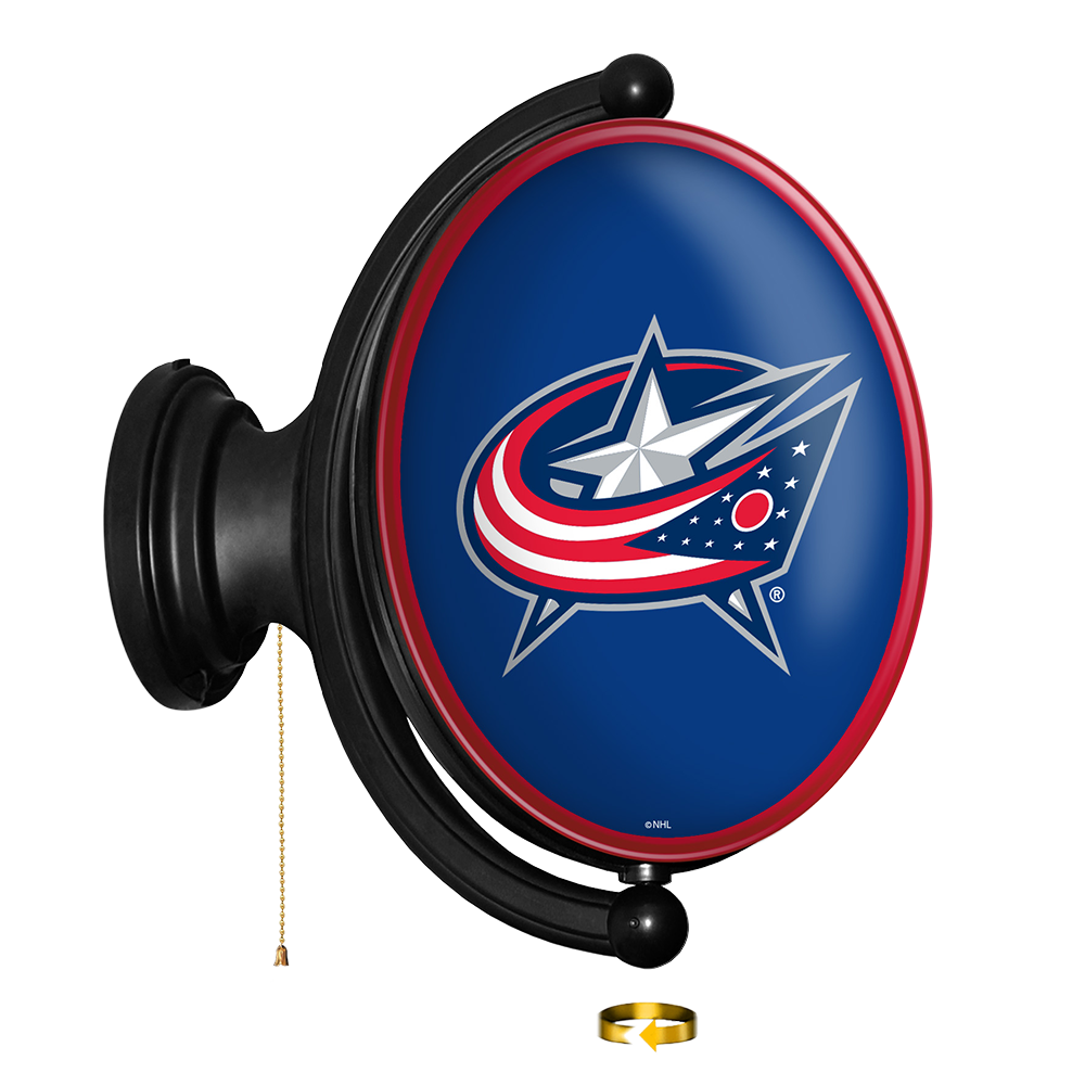 Columbus Blue Jackets: Original Oval Rotating Lighted Wall Sign