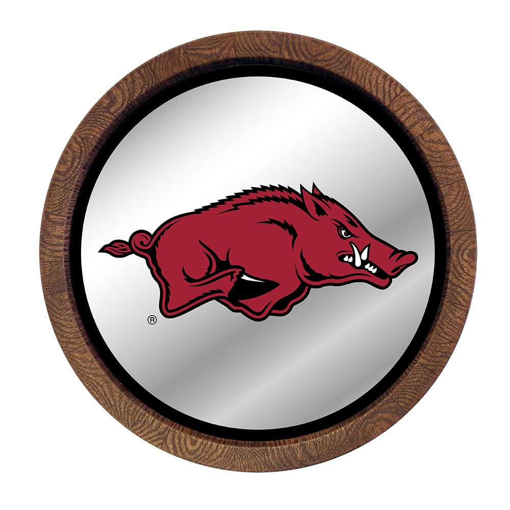 Arkansas Razorbacks: Mascot - Barrel Top Mirrored Wall Sign