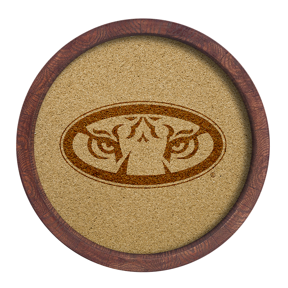 Auburn Tigers: Tiger Eyes - "Faux" Barrel Framed Cork Board  