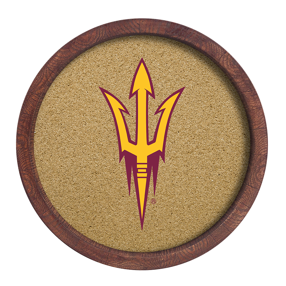 Arizona State Sun Devils: "Faux" Barrel Framed Cork Board  