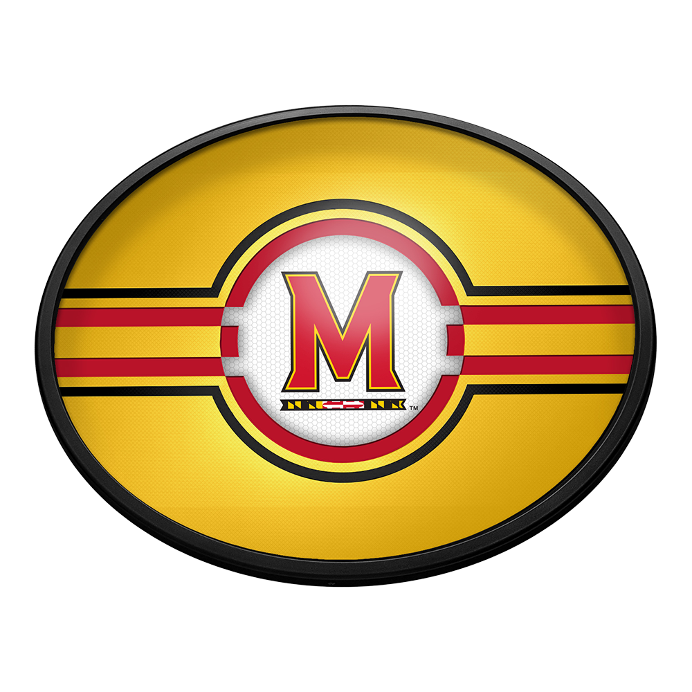 Maryland Terrapins: Oval Slimline Lighted Wall Sign